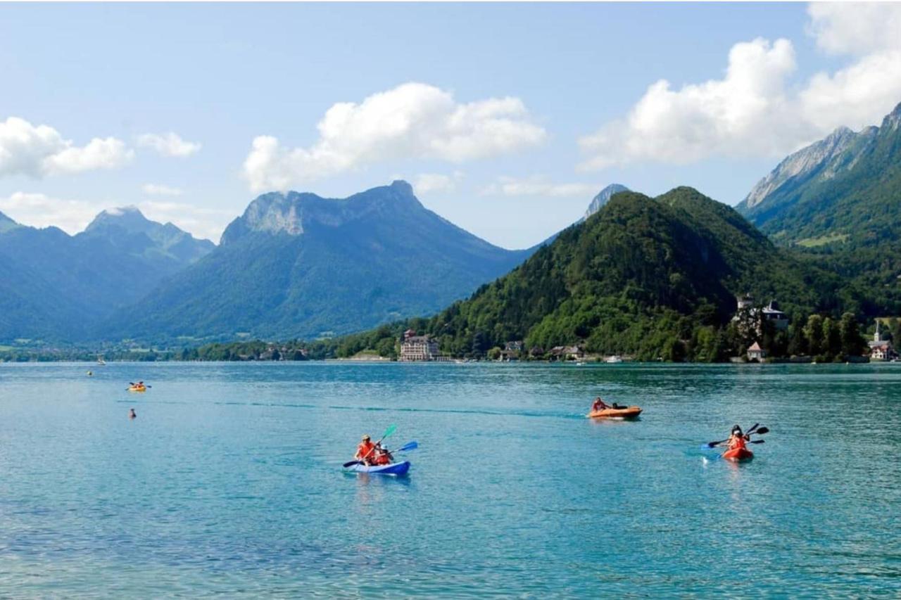 Lac Annecy Plage Privee, Duplex Baie Des Voiles Duingt Exterior foto