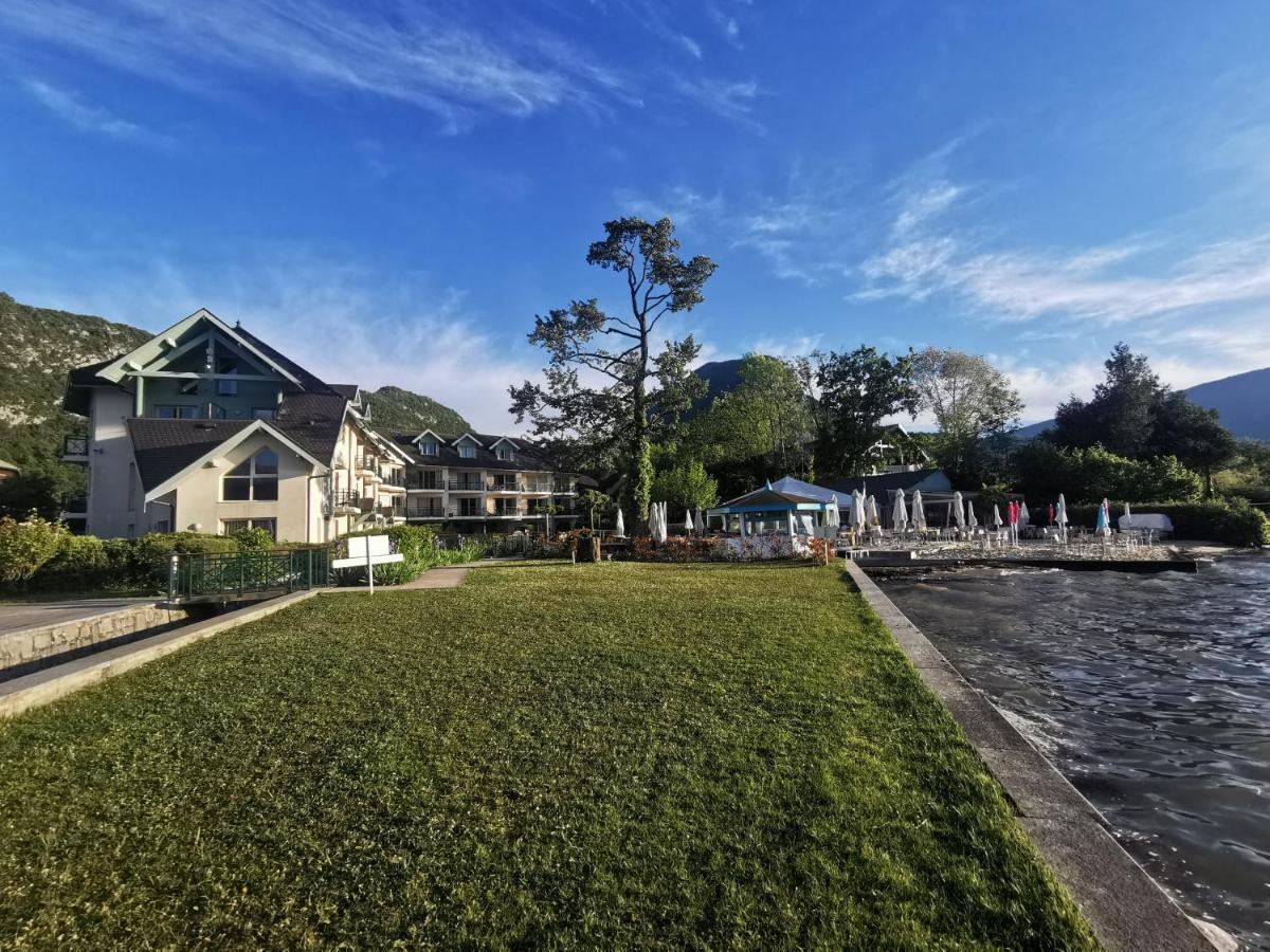 Lac Annecy Plage Privee, Duplex Baie Des Voiles Duingt Exterior foto