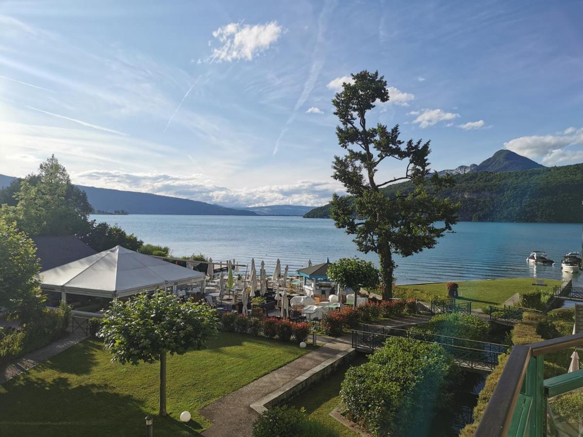 Lac Annecy Plage Privee, Duplex Baie Des Voiles Duingt Exterior foto