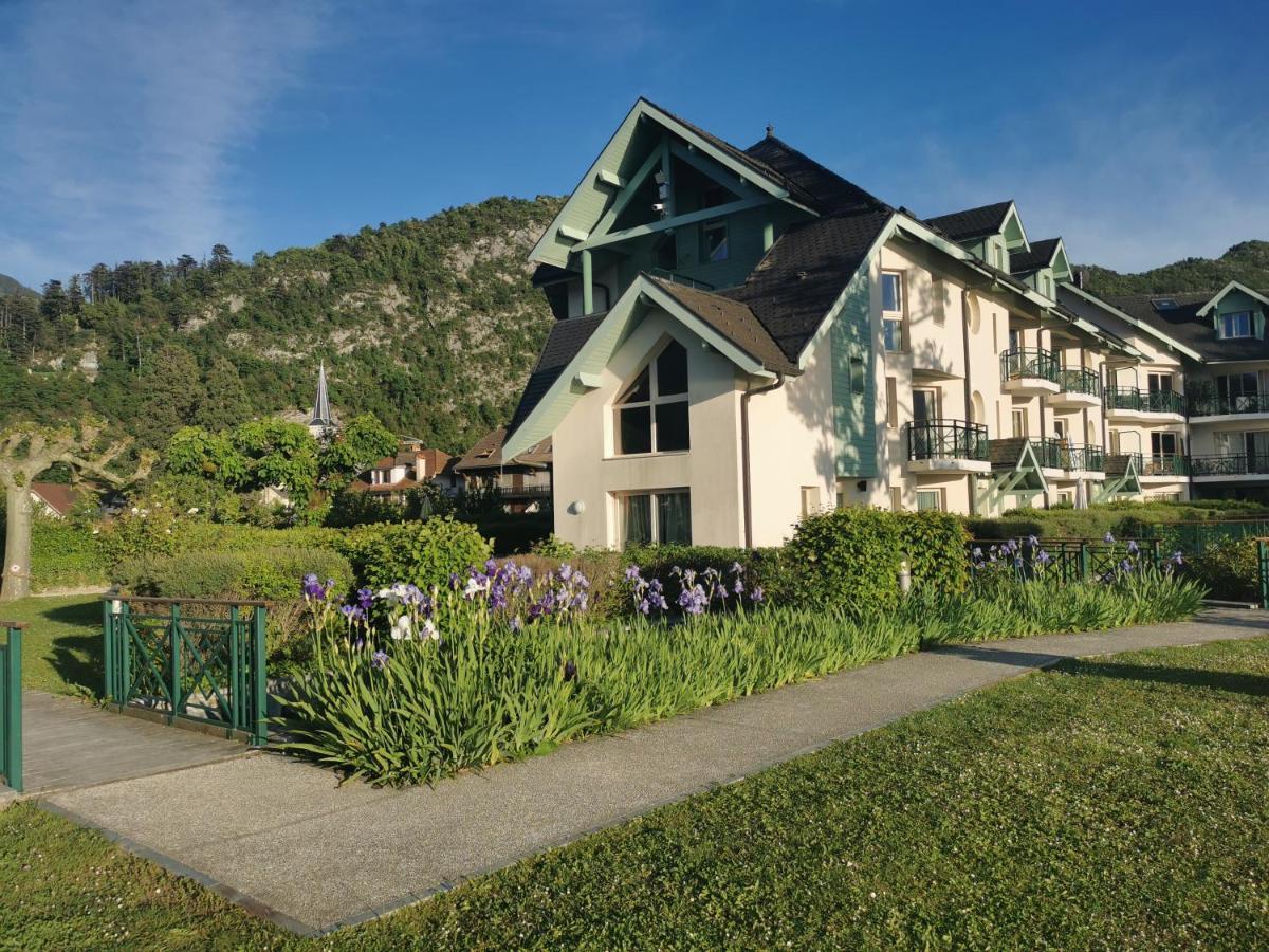 Lac Annecy Plage Privee, Duplex Baie Des Voiles Duingt Exterior foto