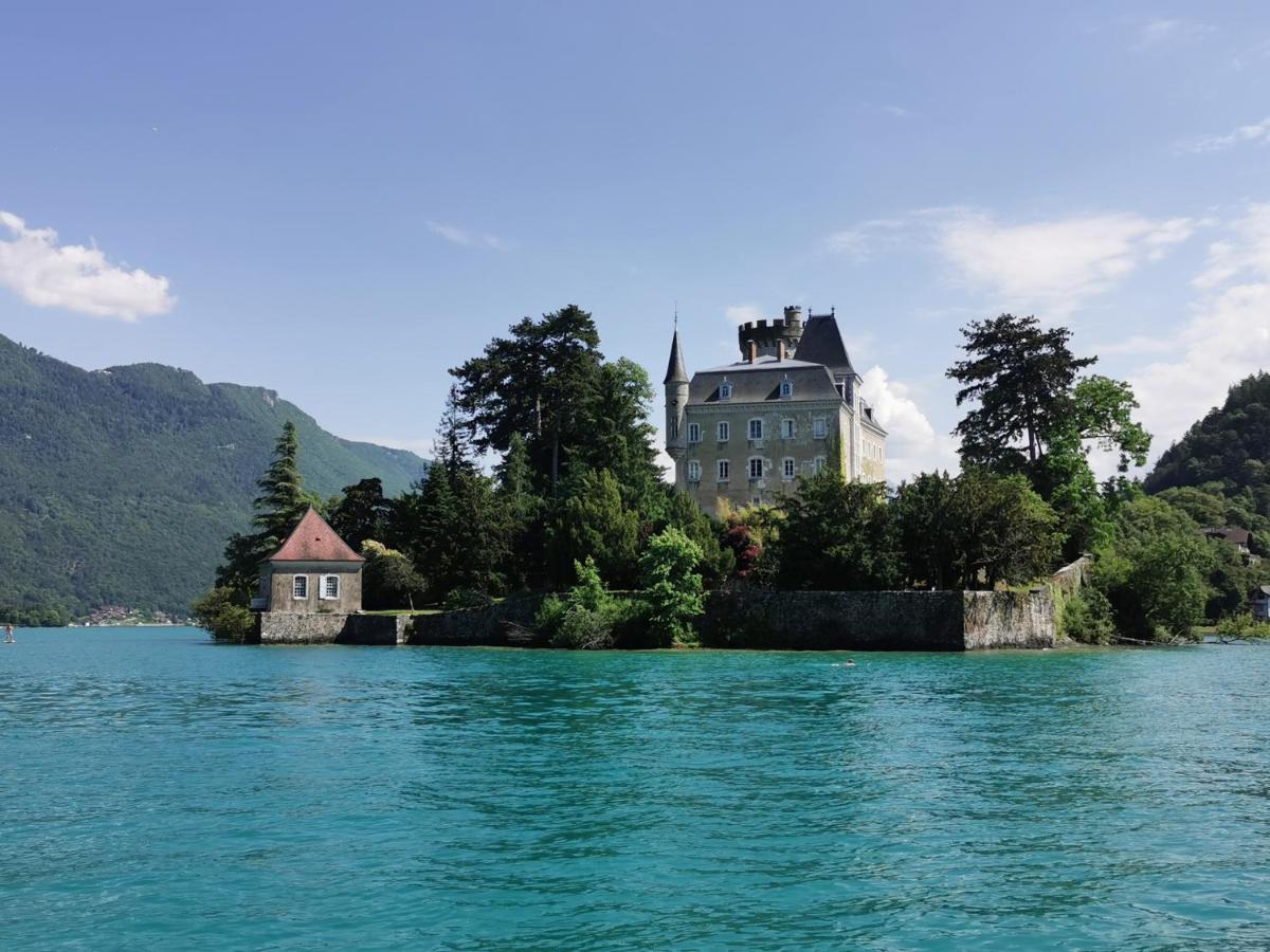 Lac Annecy Plage Privee, Duplex Baie Des Voiles Duingt Exterior foto